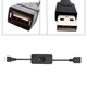 Подовжувач USB з вимикачем (male-female) 25cm / 0.25m Black - зображення 3