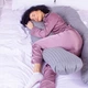 Подушка MirSon для вагітних і відпочинку Satin Stripe №8027 U-подібна Light Gray (2200006178651) - изображение 3