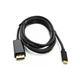 Кабель мультимедійний USB Type-C 3.1 Thunderbolt 3 (M) to DisplayPort (M) 1.8m 4K PowerPlant (CA911844) - изображение 1
