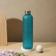 Пляшка для води Refill 1000 мл бірюзова з сріблястою кришкою - зображення 2