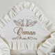 Крыжма для мальчика + мешочек Family Tradition велюровая махра с вышивкой 100х100 см айвори Ангел твоего Крещения - изображение 2