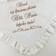 Крыжма для мальчика + мешочек Family Tradition велюровая махра с вышивкой 100х100 см айвори Ангел твоего Крещения - изображение 3