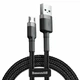Зарядний кабель Baseus Cafule MicroUSB 2.4A 1m Black/Gray (CAMKLF-BG1) - изображение 1