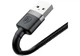 Зарядний кабель Baseus Cafule Lightning 2.4A 1m Gray/Black (CALKLF-BG1) - изображение 4