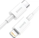 Зарядний кабель Baseus Superior Series Type-C to Lightning PD 20W 2m White (CATLYS-C02) - изображение 2