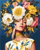 Картина по номерам Origami Люди. Девушка в цветах гортензии 40x50 см (LW12710) - изображение 1