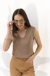 Женский топ 2744 ТМ Triko Bakh 46-48 светло-кофейнійный (2744_light coffee_1) - изображение 4