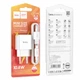 Зарядний пристрій Hoco C106A Leisure single port + MicroUSB Cable White - изображение 3