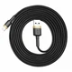 Зарядний кабель Baseus Cafule Lightning 2A 3m Gold/Black (CALKLF-RV1) - изображение 1