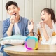 Бездротова портативна Bluetooth колонка з караоке-системою на 2 мікрофони EVIO K12 (Рожевий) - зображення 8