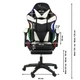 Геймерское Кресло с RGB Подсветкой Компьютерное Игровое Vecotti GT PRO LED White с Подставкой для Ног Белое до 120 кг - изображение 2