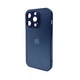 Захисний чохол-накладка AG Glass Matt Frame Color Logo для Apple iPhone 15 Pro Navy Blue (AGMattFrameiP15PBlue) - зображення 1