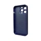Защитный чехол-накладка AG Glass Matt Frame Color Logo для Apple iPhone 13 Pro Navy Blue (AGMattFrameiP13PBlue) - изображение 2