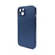 Захисний чохол-накладка AG Glass Matt Frame Color Logo для Apple iPhone 12 Navy Blue (AGMattFrameiP12Blue) - зображення 1