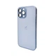 Защитный чехол-накладка AG Glass Matt Frame Color Logo для Apple iPhone 13 Pro Max Sierra Blue (AGMattFrameiP13PMLBlue) - изображение 1