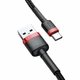 Кабель Baseus Cafule Cable USB to Type-C 3A 1m Black-Red (CATKLF-B91) - зображення 4