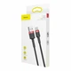 Кабель Baseus Cafule Cable USB to Type-C 3A 1m Black-Red (CATKLF-B91) - зображення 6
