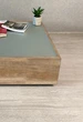 Журнальный столик Grail Satin 640х640х250мм Дуб натуральный + Стекло сатин (0105) - изображение 2