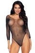 Сітчасте боді зі стразами Leg Avenue Crystalized fishnet bodysuit One Size Чорний - зображення 1