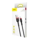 Кабель Baseus Cafule Cable USB For Lightning 1.5A 2m Red+Black (CALKLF-C19) - зображення 2