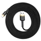 Кабель Baseus Cafule Cable USB For Lightning 1.5A 2m Gold+Black (CALKLF-CV1) - зображення 1