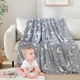 Теплый светящийся в темноте плед для детей и подростков 100×150 см Magic Blanket Серый - изображение 2