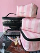 4 в 1 набор косметичек Victoria’s Secret Train set Siganture stripe Рожевий - зображення 1