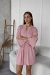Комплект женский тройка халат топ шорты Scarlet Collection L-XL розовый - изображение 7