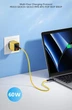 Кабель ASOMETECH Type-C PD 60W 1.2 м Yellow Швидка зарядка та передача даних - зображення 2