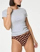 Набор хлопковых трусиков Marks&Spencer слипы High legs 8(36) 5 шт разноцветный antique rose 0055 - изображение 2