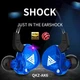 Спортивные вакумные наушники QKZ с микрофоном Blue - изображение 2