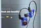 Спортивные вакумные наушники QKZ с микрофоном Blue - изображение 14