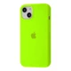 Чохол силіконовий мікрофібра (AA) Epic Silicone Case Full для Apple iPhone 13/14 lime green - зображення 1