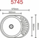 Кухонная мойка из нержавеющей стали Platinum декор 5745 (0,8/180 мм), R - изображение 8