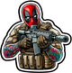 Военный шеврон Shevron.patch Дэдпул с автоматом на липучках (DEADPOOL1) - изображение 1