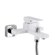 Змішувач для ванни Qtap Gemini з душовим гарнітуром QTGEM259CRW45683 Хром / Білий - зображення 2