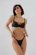 Чорний комплект із сатину з чашкою - present Perfect Female Чорний S/75AA (1811LS-32T-bl) - изображение 2