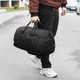 Дорожня спортивна сумка з відділом взуття чорна тканинна для тренувань на 31 літрів ARON - зображення 5