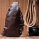 Женская сумка-слинг Vintage 13х23х7 см коричневая из экокожи 60735 - изображение 10