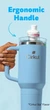 Термокружка с ручкой Cirkul All-Day StrawSip из нержавеющей стали Голубая 1183 мл - изображение 5
