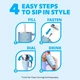 Термокружка с ручкой Cirkul All-Day StrawSip из нержавеющей стали Голубая 1183 мл - изображение 4