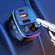 Автомобильный FM-модулятор MP3 в прикуриватель Earldom ET-M62 2xUSB+1xType-C 3.0A с LED-дисплеем и RGB-подсветкой Черный - изображение 2