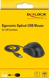 Миша ​​Delock Egonomic optical USB-A Black (4043619125487) - зображення 3