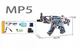 Автомат дитячий іграшковий MP5 на акумуляторі 7.4 V з магазином стріляє орбізами автоматичний принцип роботи Синій з чорним - зображення 3