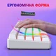 Комплект Клавиатура и мышка с подсветкой Универсальный набор Белый - изображение 3