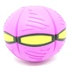 Летающий складной игровой мячик Flat Ball Disc мяч-трансформер для активных игр на природе и дома розовый (kt -6056) - изображение 3