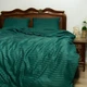 Комплект постельного белья полуторный MakSon Elegant Emerald, страйп-сатин, 100% хлопок (017-1145210С) - изображение 1