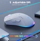 Комп'ютерна миша Onikuma CW917 (Wired/2,4G) White - зображення 4