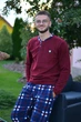 Теплая мужская пижама (лонгслив + штаны) Флисовая Pijamoni 2XL Бордо 2109485 - изображение 7