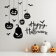 Наклейки на стіну Happy Pocket для Хелловіна Гарбузи кажани Happy Halloween Чорний Матовий Набір S - зображення 2